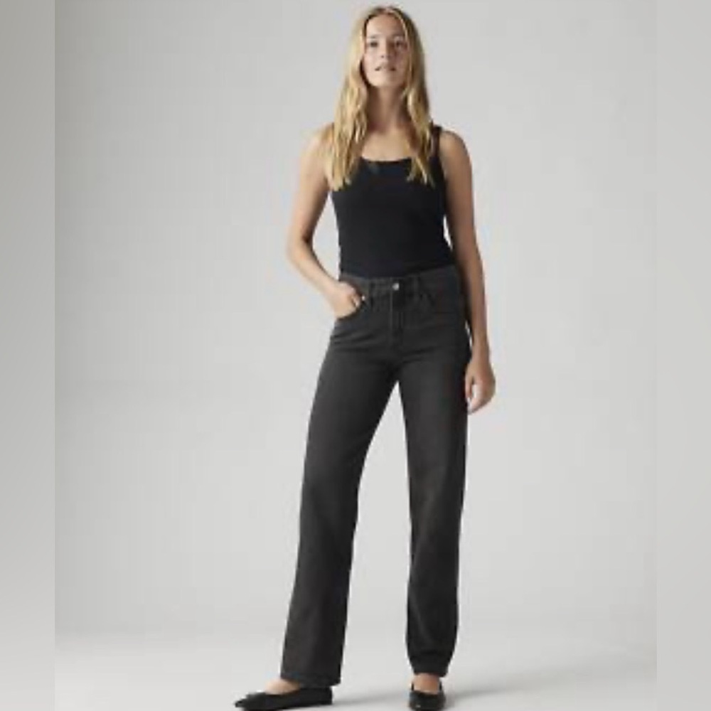 Levis|Women’s Low Pro Straight Charcoal Gray Jeans,high rise in size 23•••Staple